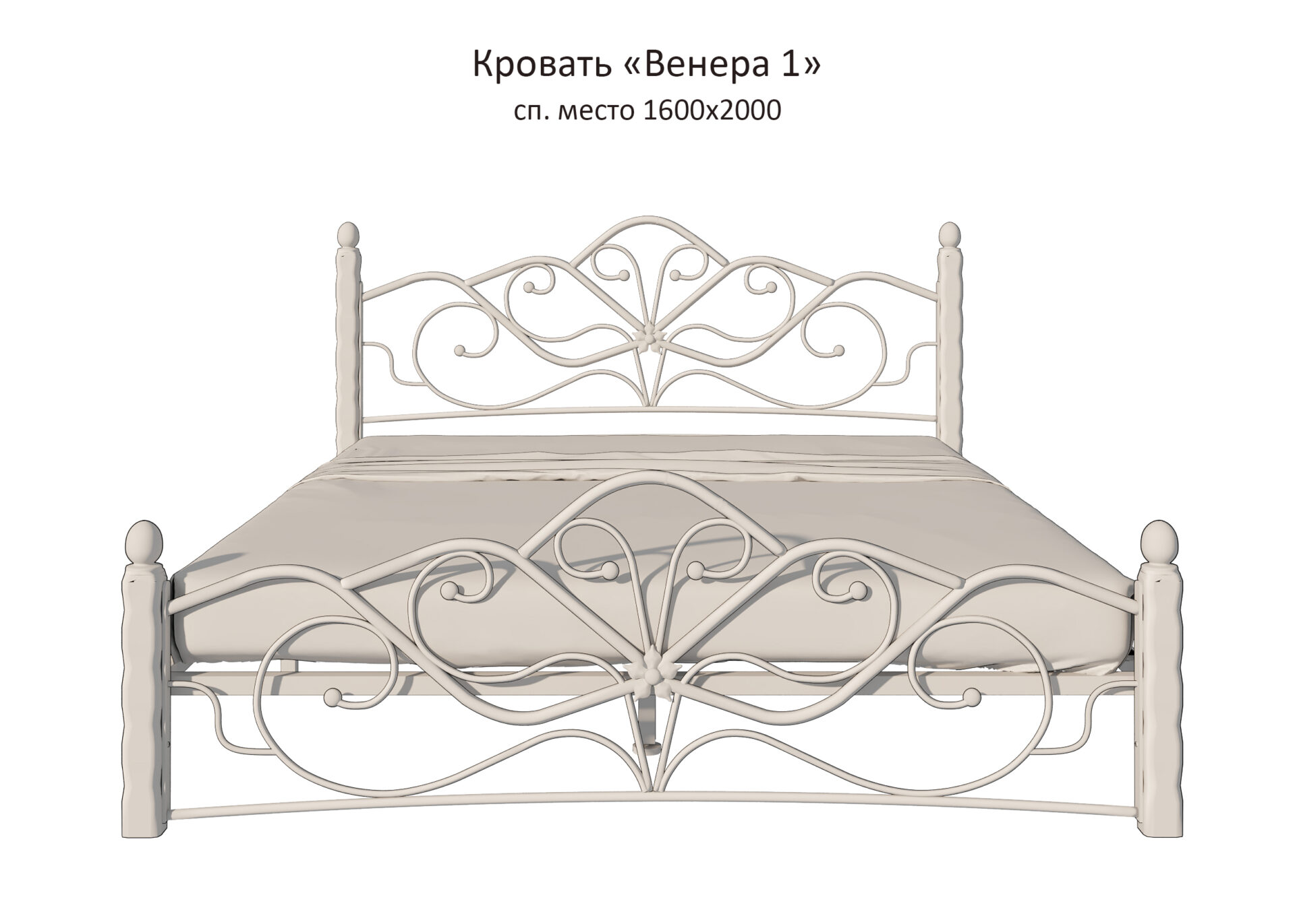 Кровать “Венера 1” схема-1600 Кровать “Венера 1” схема